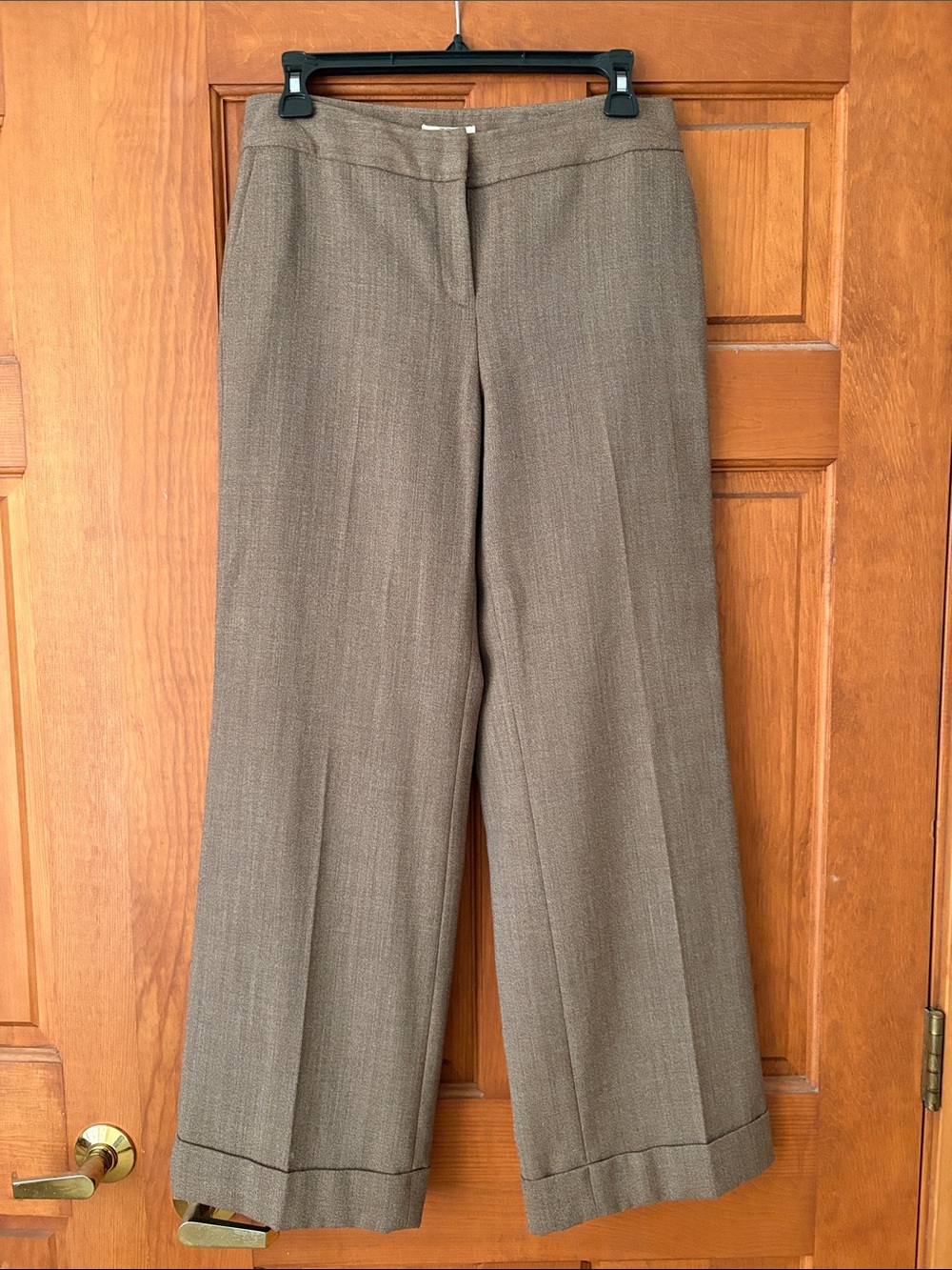 LOFT Tailored Wide-Leg Women’s Dress Pants — Brown. Size 6P